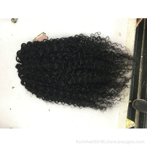 Drawstring Ponytail Black Hair Curly Human Hair Ponytail Extension Human Hair Ponytails for Black Brazilian Women Wig Long